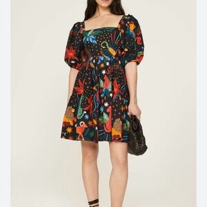 FARM Rio Black Dress Astrology Dress